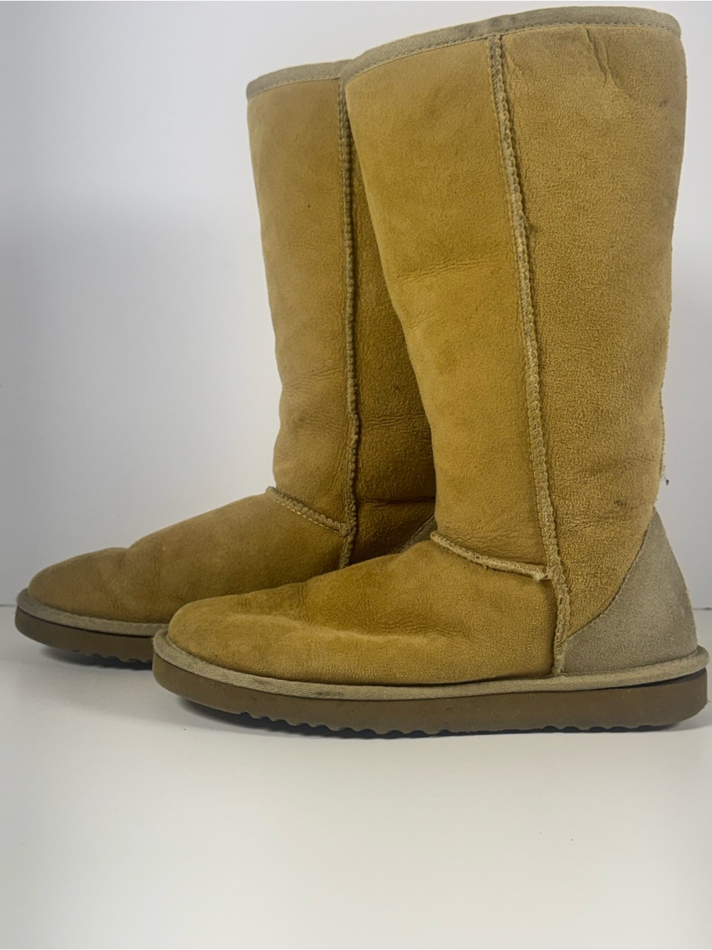 UGG Chestnut Tall Suede Shearling Boots
